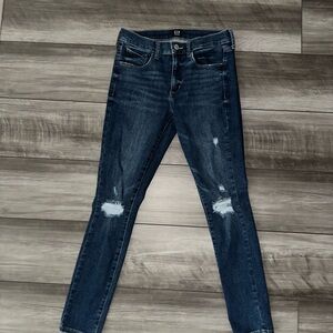 GAP Blue Skinny Distressed Jeans